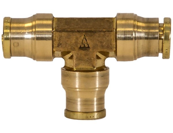 BUT0P375 Brass DOT Push - In Union Tee 3/8 Inch Tube O.D. - GetHydraulics
