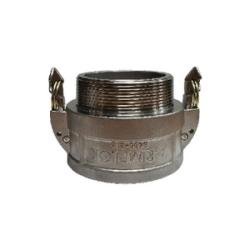 CGBSL - 400 - SS1 Cam and Groove Self - Locking Crimplok Coupler, 4 in Type B x 4 in MNPT, Stainless Steel - GetHydraulics.com