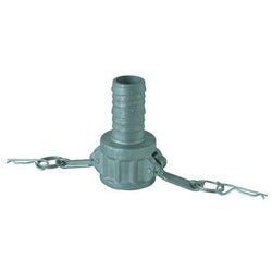 CGC - 100 - A1S Cam and Groove Coupler with Stainless Steel Handle, 1 in Type C x 1 in Hose Barbed, Aluminum - GetHydraulics.com