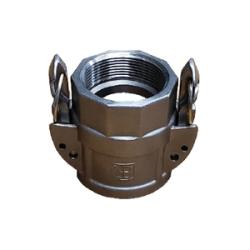 CGDSL - 400 - SS1 Cam and Groove Self - Locking Crimplok Coupler, 4 in Type D x 4 in FPT, Stainless Steel - GetHydraulics.com