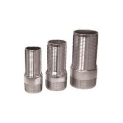 CNL - 400CR - SP Crimplok Combination Long Nipple, 4 in Hose Barbed x 4 in MIP, Steel, Nickel - Plated - GetHydraulics.com