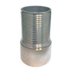 CNSC - 400CR - SP Crimplok Combination Nipple, 4 in Hose Barbed x 4 in Square Cut, Steel - GetHydraulics.com