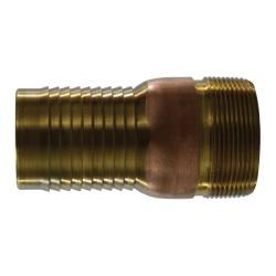 CNT - 400 - B Combination King Nipple, 4 in Hose Barbed x 4 in MPT, Brass - GetHydraulics.com