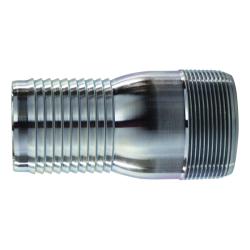 CNT - 400 - SP Combination King Nipple, 4 in Hose Barbed x 4 in MPT, Steel, Zinc - Plated - GetHydraulics.com