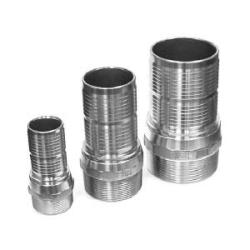 CNT - 400CR - SS316 Crimplok Combination Nipple, 4 in Hose Barbed x 4 in MIP, Stainless Steel - GetHydraulics.com