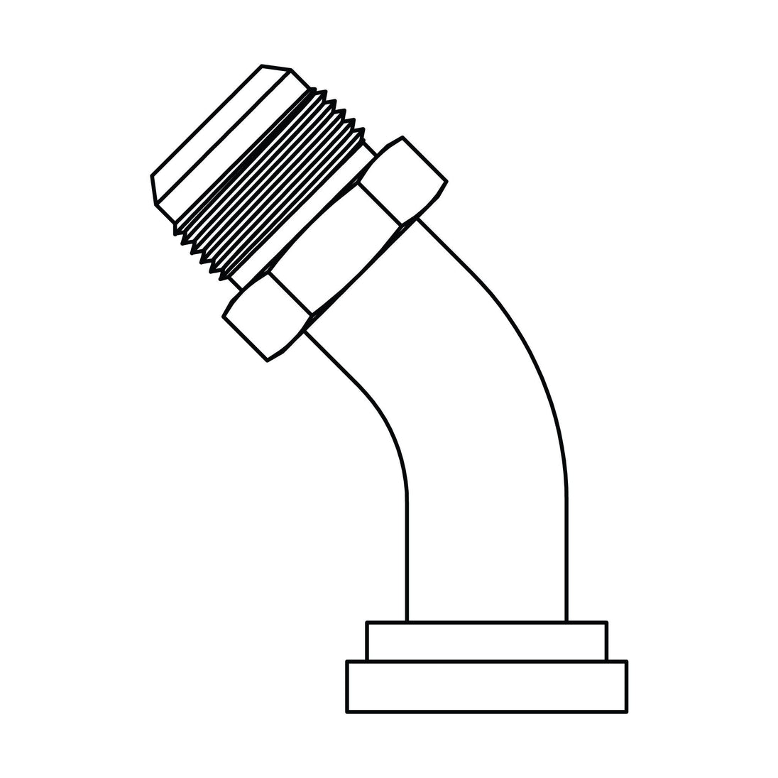 D - 6845 - 12 - 16 JIC to Flange Elbow 45 - Code 61 - GetHydraulics.com