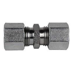D2403 - S12 - S08 Straight Union, S12 Metric Bite Type x S08 Metric Bite Type, Steel - GetHydraulics.com