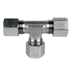 D2603 - L08 - L08 - L06 Union Tee, L08 Metric Bite Type x L08 Metric Bite Type x L06 Metric Bite Type, Steel - GetHydraulics.com