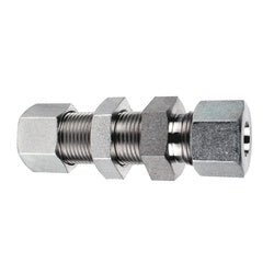 D2700 - LN - L42 - L42 Bulkhead Union, L42 Metric Bite Type x L42 Metric Bite Type, Steel - GetHydraulics.com