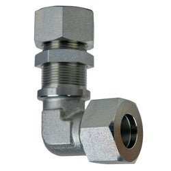 D2701 - LN - S38 - S38 Bulkhead Union 90 - deg Elbow, S38 Metric Bite Type x S38 Metric Bite Type, Steel - GetHydraulics.com