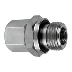 D7505 - SP - L12 - 08 - ED Adapter, L12 Female Metric Standpipe x 1/2 - in Male BSPP, Steel - GetHydraulics.com
