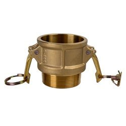 E - CGB - 100 - B1 Economy Series Type B Cam and Groove Coupler, 1 - in Female Cam x 1 - in Male NPT, Brass - GetHydraulics.com
