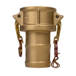 E - CGC - 400 - B1 Economy Series Type C Cam and Groove Coupler, 4 - in Female Cam x 4 - in Hose Shank, Brass - GetHydraulics.com