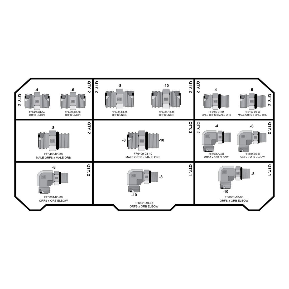 FACE SEAL Fittings Tower - GetHydraulics