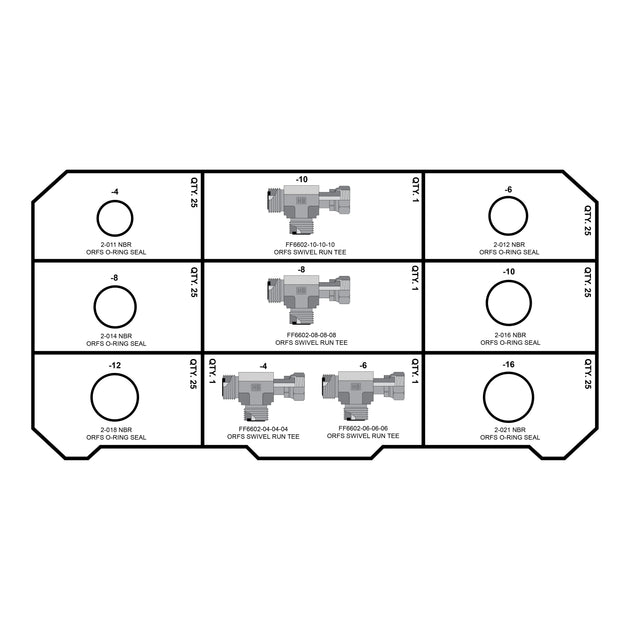 FACE TEES - O-RINGS FITTING PACK - GetHydraulics.com