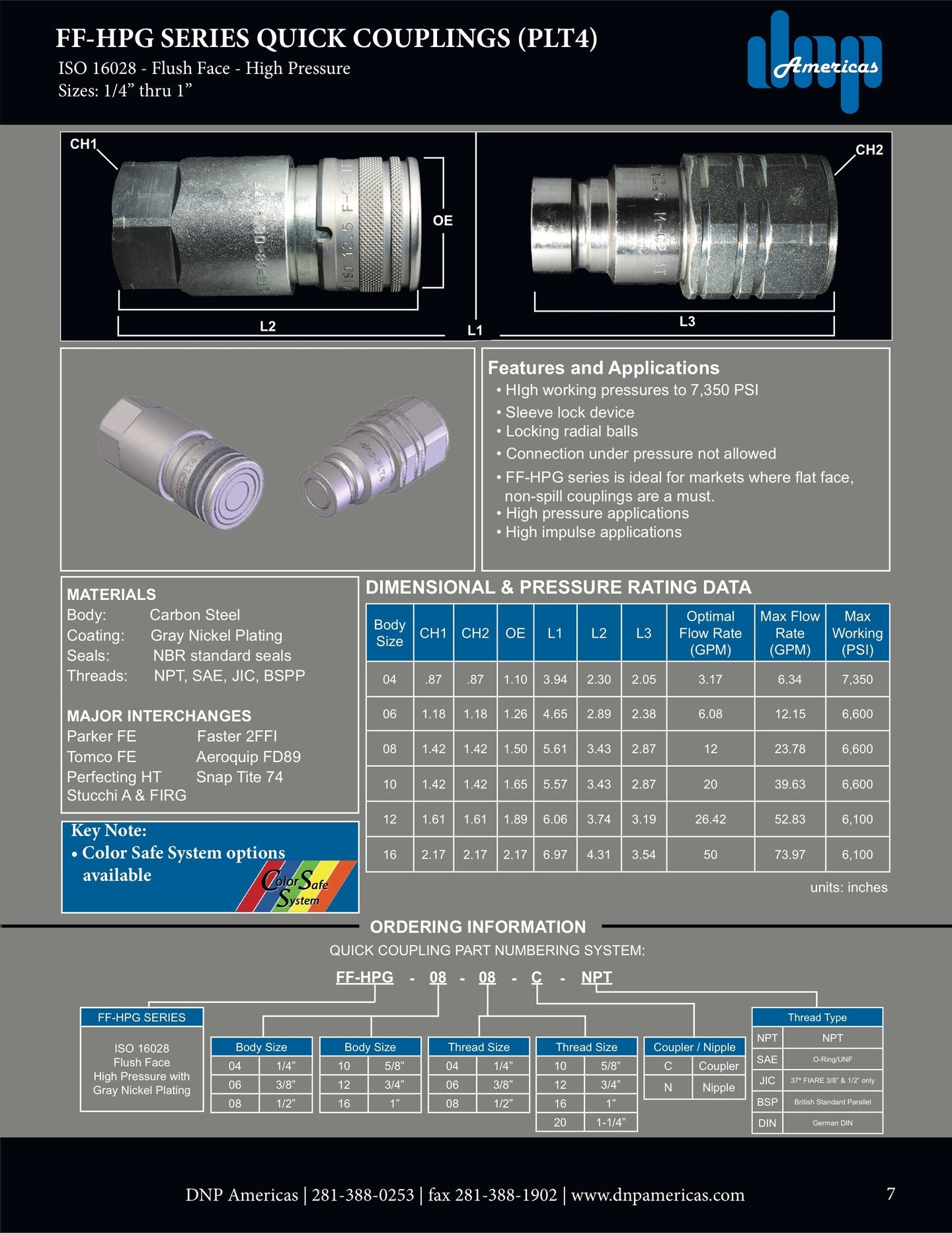 FF - HPG - 06 - 06C - SAE DNP Americas Quick Coupling - GetHydraulics.com