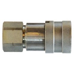 FF Series FF1F Flat Face Pipe Coupler, 1 - in Body x 1 - in Female NPT, Steel - GetHydraulics