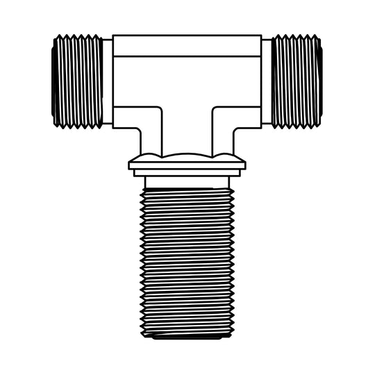 FF2703 - 12 - 12 - 12 ORFS Bulkhead Union Branch Tee - GetHydraulics.com