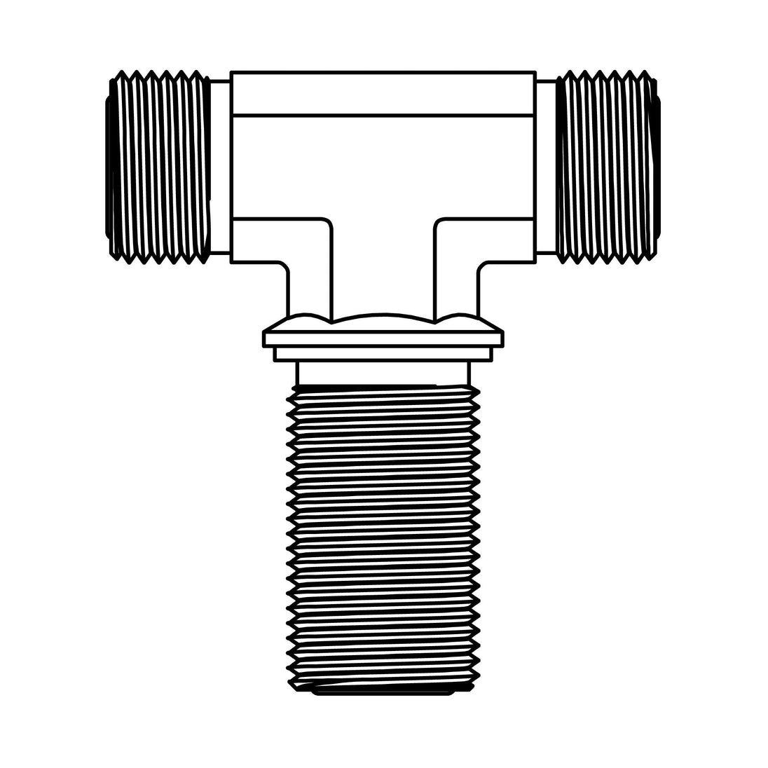 FF2703 - 24 - 24 - 24 ORFS Bulkhead Union Branch Tee - GetHydraulics.com