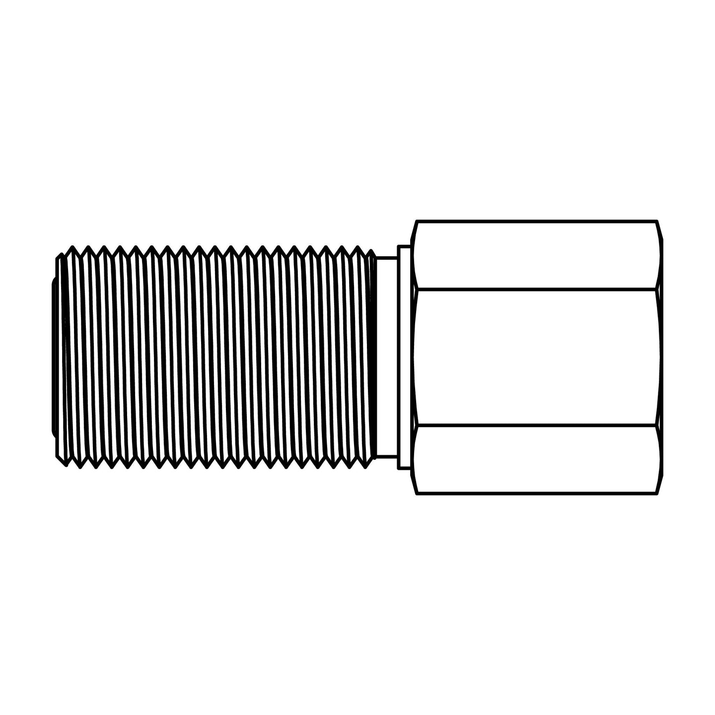 FF2705 - 06 - 04 ORFS to Pipe Bulkhead - GetHydraulics.com