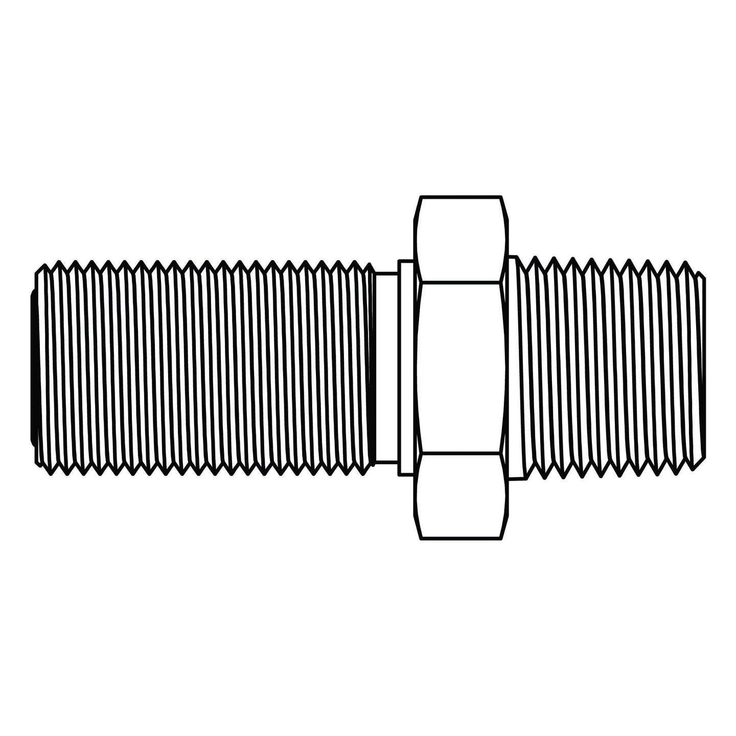 FF2706 - 20 - 20 ORFS to Pipe Bulkhead - GetHydraulics.com
