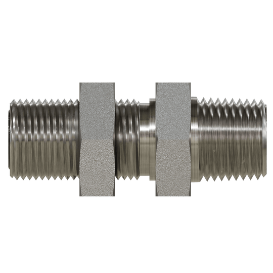 FF2706 - LN - 06 - 06 ORFS to Pipe Bulkhead with Locknut - GetHydraulics.com