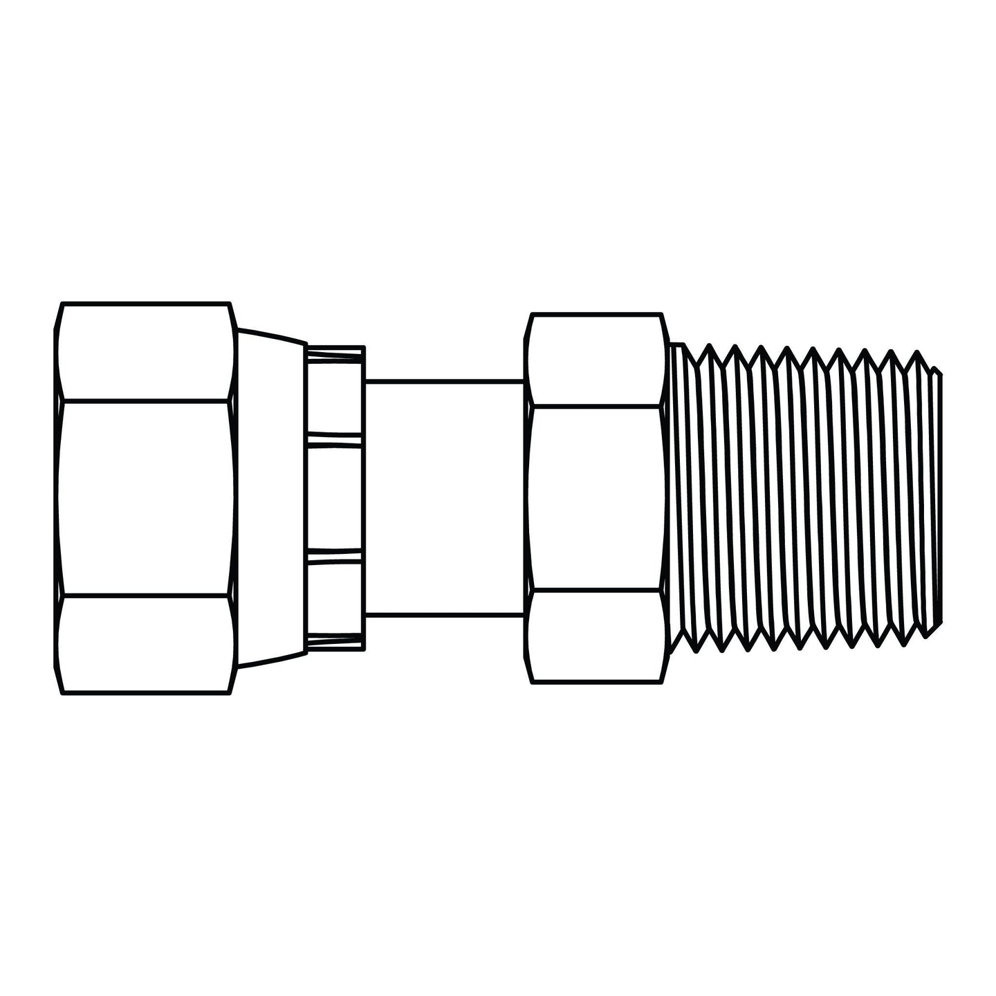 FF6505 - 06 - 06 ORFS Swivel to Pipe - GetHydraulics.com
