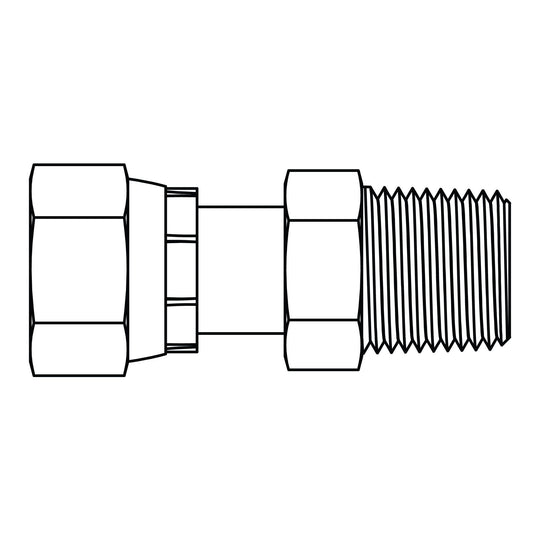 FF6505 - 10 - 08 ORFS Swivel to Pipe - GetHydraulics.com