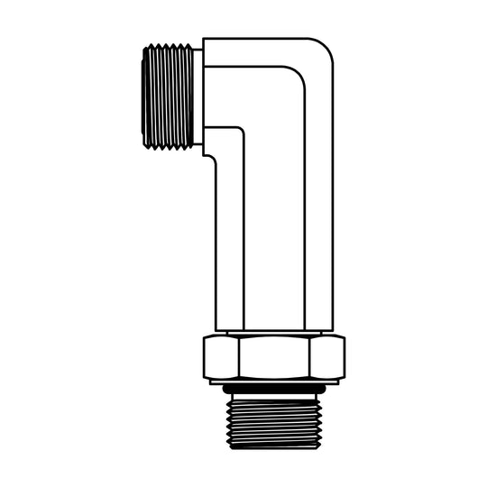 FF6801 - LL - 24 - 24 - 5.48 ORFS to O-Ring Elbow 90 - Extra Long - GetHydraulics.com