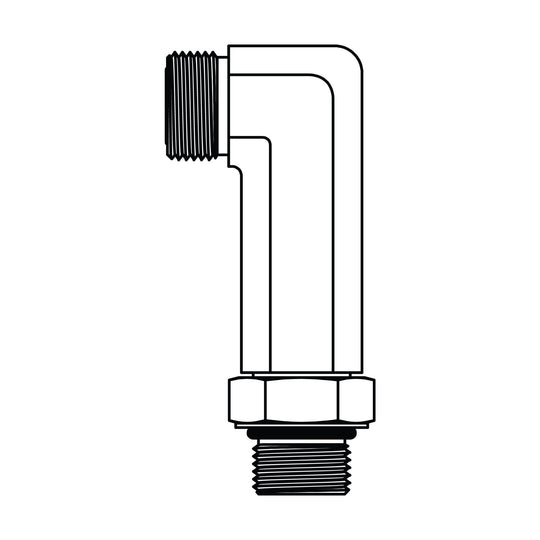 FF6801 - LLL - 08 - 08 - 3.50 ORFS to O-Ring Elbow 90 - Extra Extra Long - GetHydraulics.com