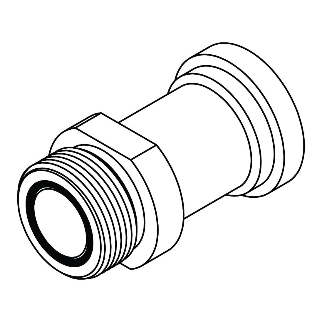 FF6840 - 16 - 16 ORFS to NO BRAZE Flange - Code 61 - GetHydraulics.com