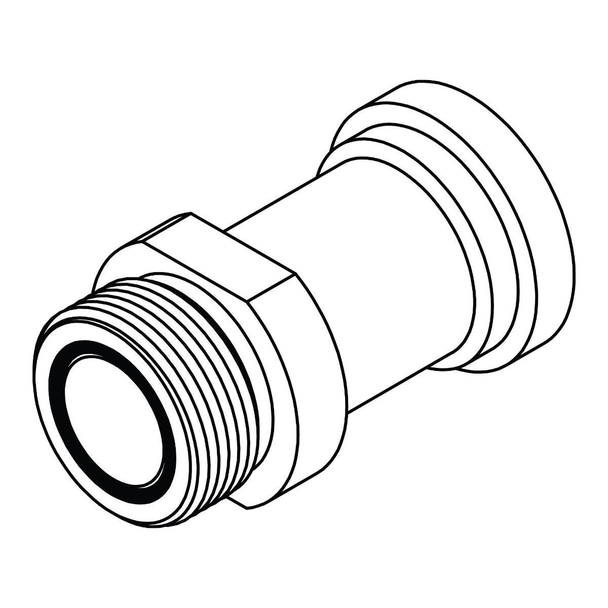 FF6840 - 20 - 24 ORFS to NO BRAZE Flange - Code 61 - GetHydraulics.com