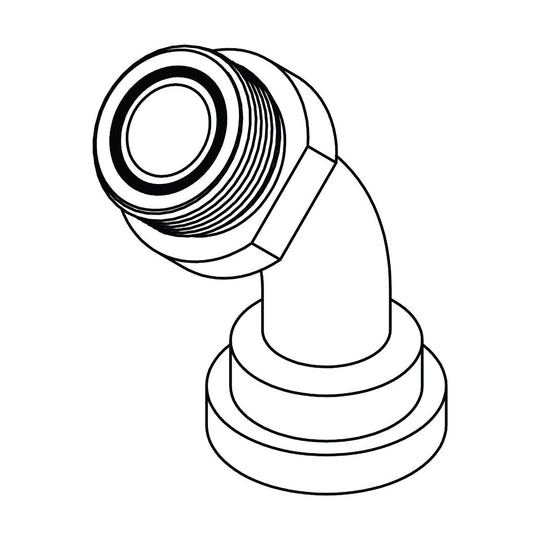 FF6845 - 16 - 16 ORFS to NO BRAZE Flange 45 - Code 61 - GetHydraulics.com