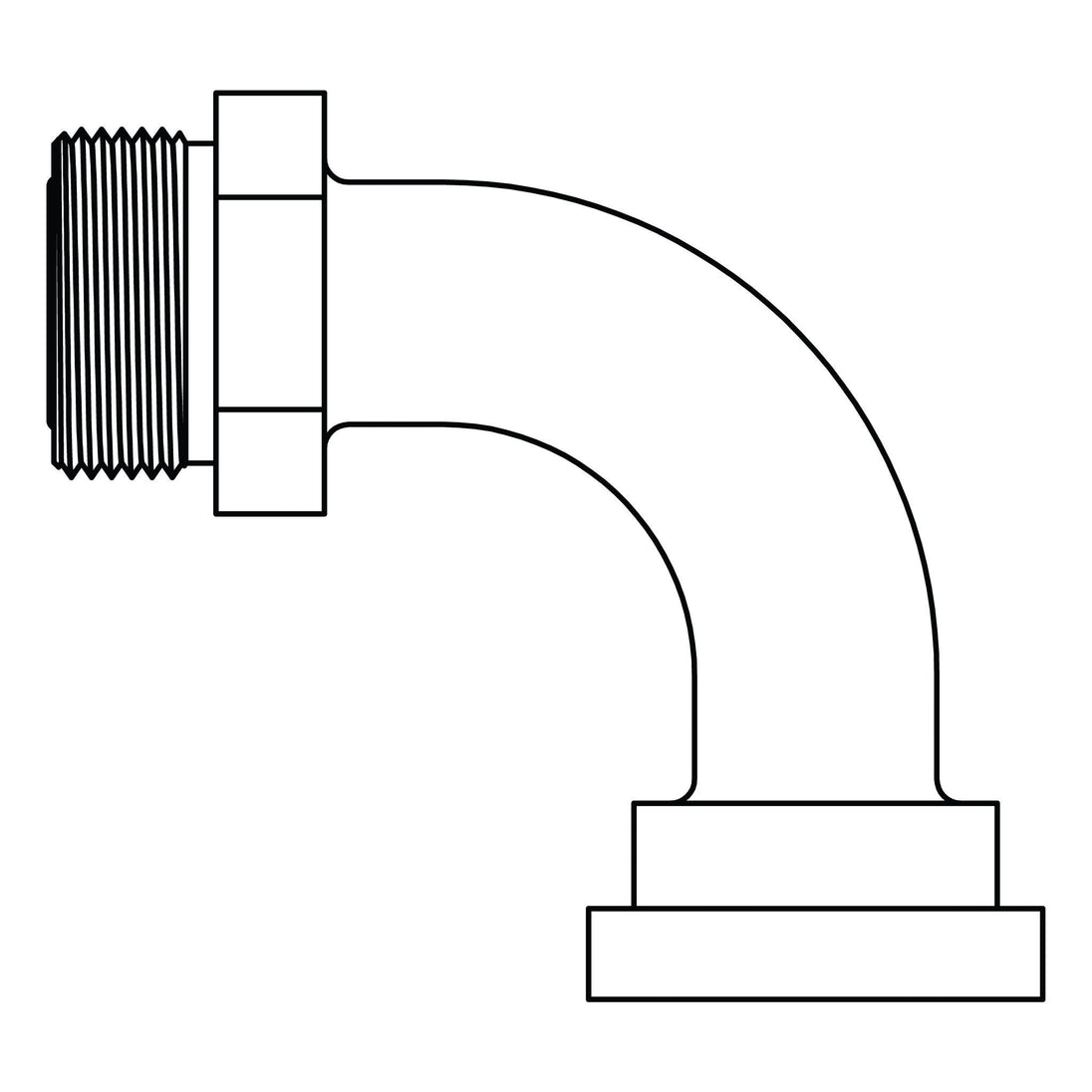 FF6892 - 20 - 16 ORFS to NO BRAZE Flange 90 - Code 62 - GetHydraulics.com
