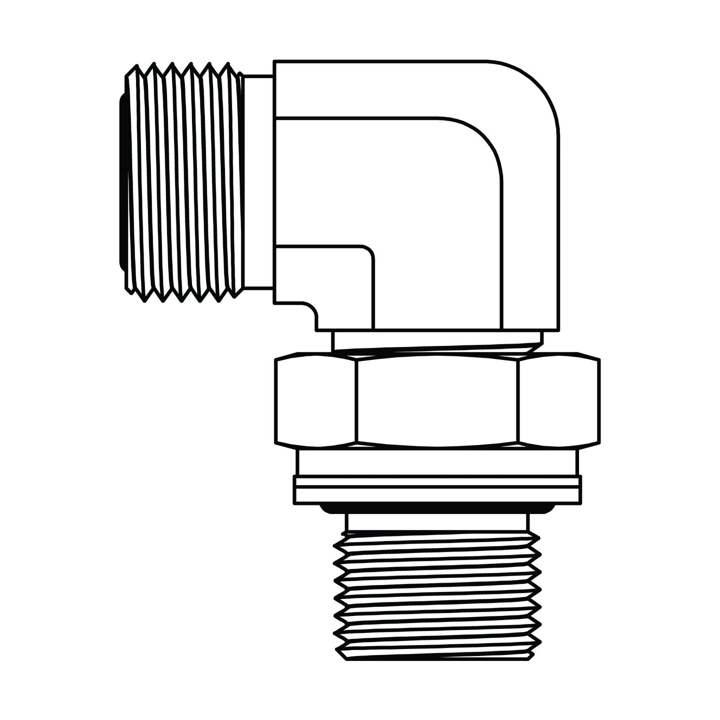 FF7801 - 12 - 22 ORFS to Metric Elbow 90 - GetHydraulics.com