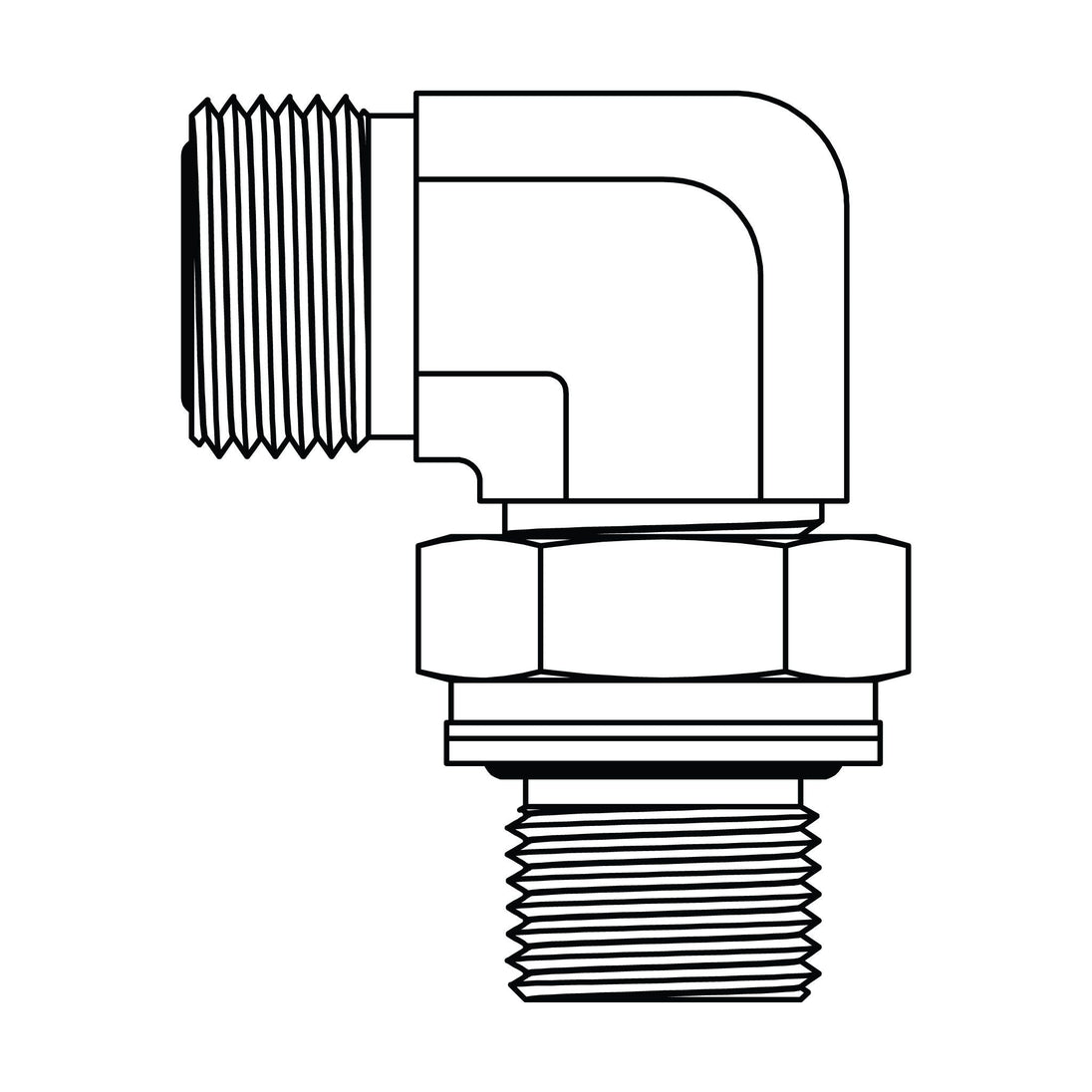 FF7801 - 12 - 27 ORFS to Metric Elbow 90 - GetHydraulics.com
