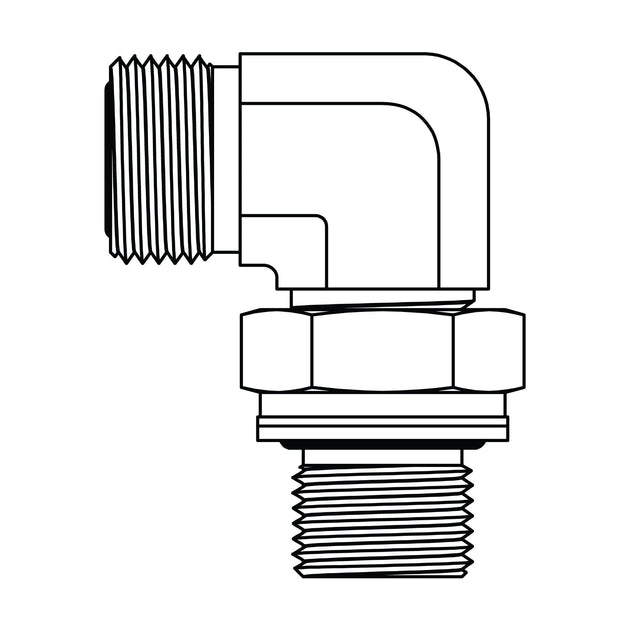 FF7801 - 12 - 27 ORFS to Metric Elbow 90 - GetHydraulics.com