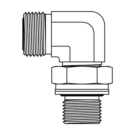 FF7801 - 20 - 33 ORFS to Metric Elbow 90 - GetHydraulics.com