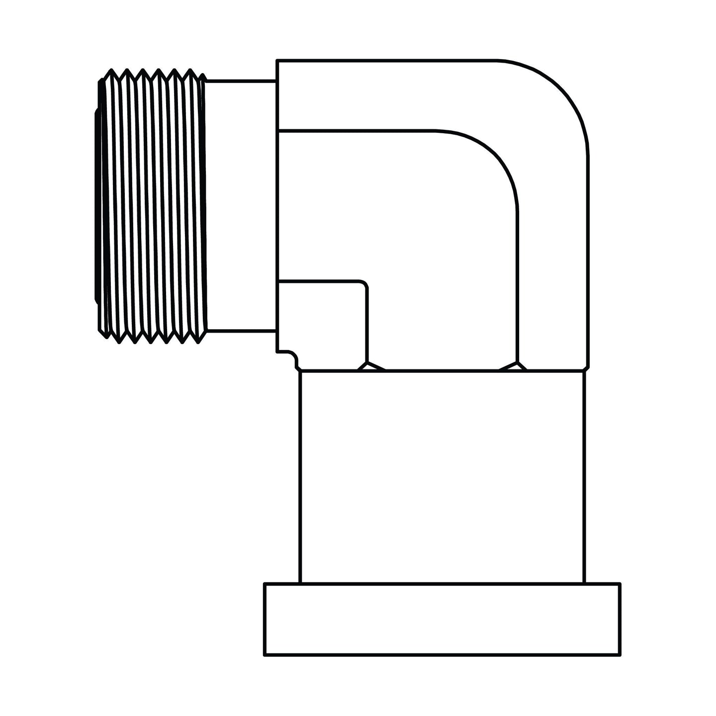 FGFF6892 - 20 - 24 ORFS to Flange Elbow 90 - Code 62 - GetHydraulics.com
