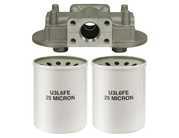 FH425 90 GPM Return Line Filter Head 1 - 1/2 Inch NPT/25 PSI Bypass - GetHydraulics