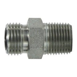 FSO24041012 Adapter, 5/8 - in Male O-Ring Face Seal x 3/4 - in Male NPTF, Steel - GetHydraulics.com