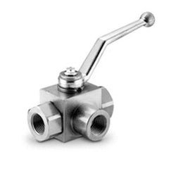 GE3L14NPT High Pressure Ball Valve, 1/4 in Nominal, FPT, 3 - Way - Port/Way, - 22 to 212 deg F - GetHydraulics.com