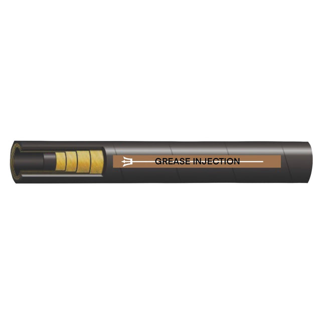 GI - 08 - 15K - Reel 1/2" Grease Injection Hose, 15, 000PSI, Reel, priced per ft - GetHydraulics.com