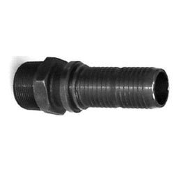 GJM - 150CR - DP Crimplok High Pressure Stem, 1 - 1/2 in MIP x 1 - 1/2 in Barb, Iron, Plated - GetHydraulics.com