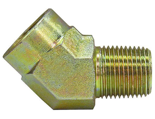 H3359X4 45 Street Elbow 1/4 Inch Male Pipe Thread To 1/4 Inch Female Pipe Thread - GetHydraulics
