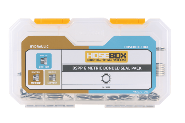 HB2070-001 HoseBox Bspp & Metric Bonded Seal Pack - Union Hydraulics