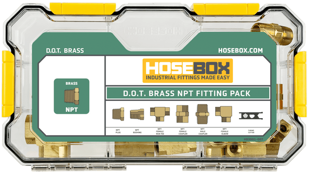 HB3001-007 HoseBox D.O.T. Brass Adapter Fittings Pack - Union Hydraulics