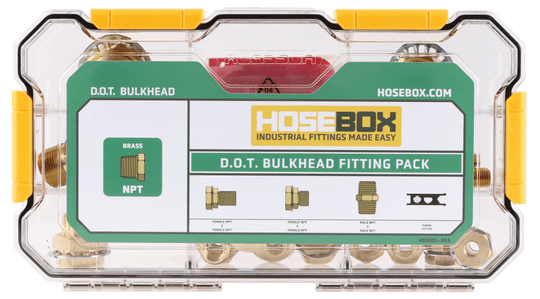 HB3001-013 HoseBox D.O.T. Brass NPT Bulkhead Fitting Pack - Union Hydraulics