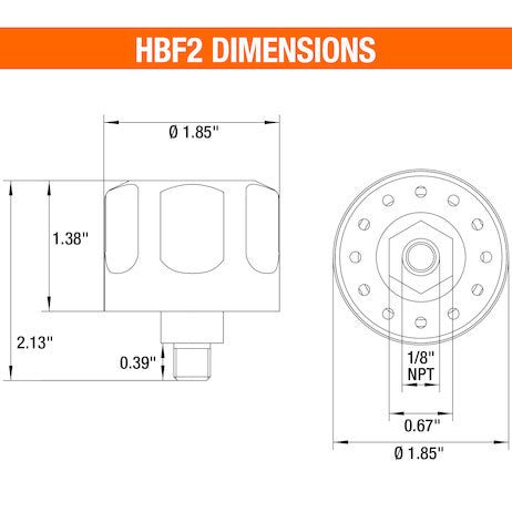 HBF2 1/8 Inch NPT Breather Cap - GetHydraulics
