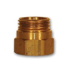 HE61N - 8 Hose End Spring Guard Nut, 1/2 in Hose Barbed, Brass - GetHydraulics.com